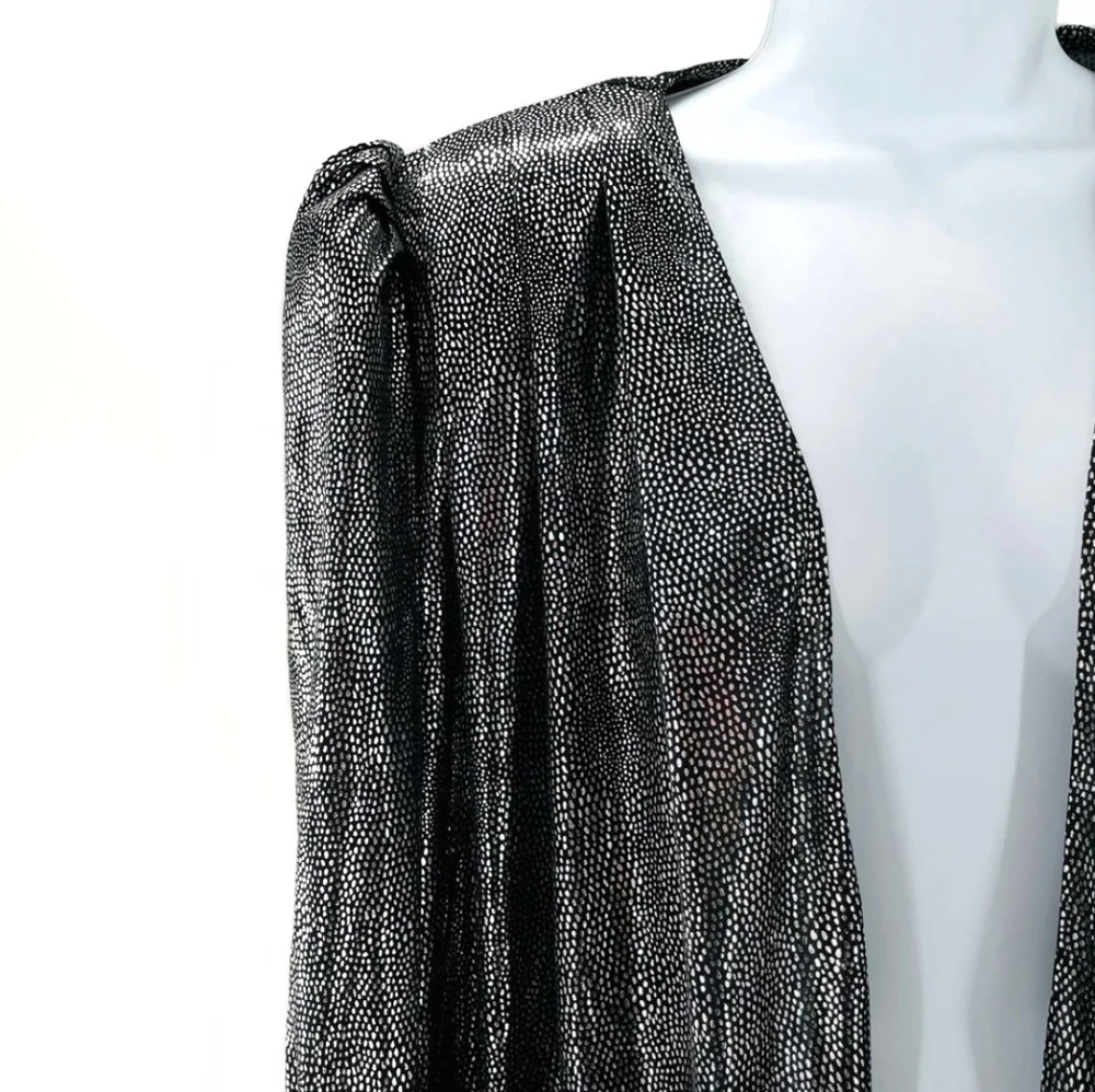 Vintage Silver Disco Blouse Bazer - Picture 4 of 8